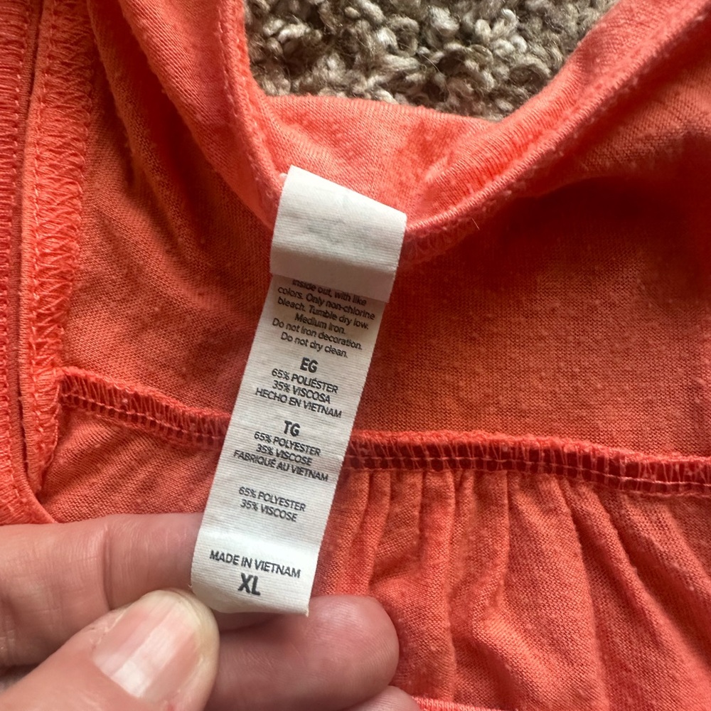 Salty Lil' Beach Mermaid Graphic Tank Top - Coral - Picture 3 of 4